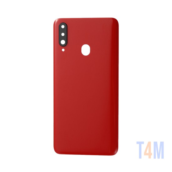 Back cover with Camera Lens Samsung Galaxy A20s/A207 Red